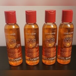 4 Bottles Creme Of Nature Certified Natural Argan Oil 4oz Heat Protector Morocco